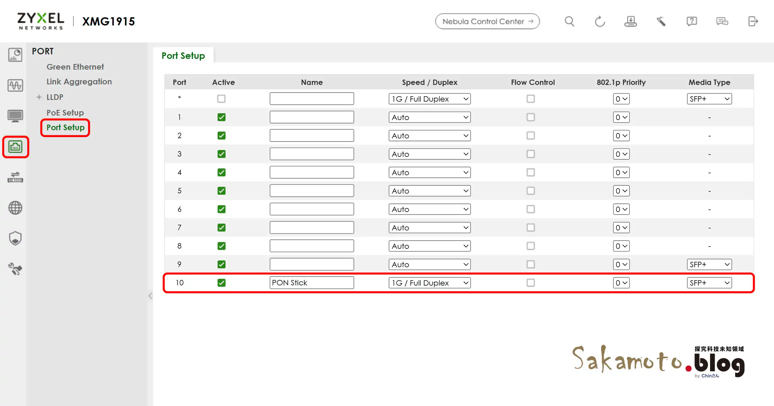 Zyxel Xmg1915 10ep For Pon 06