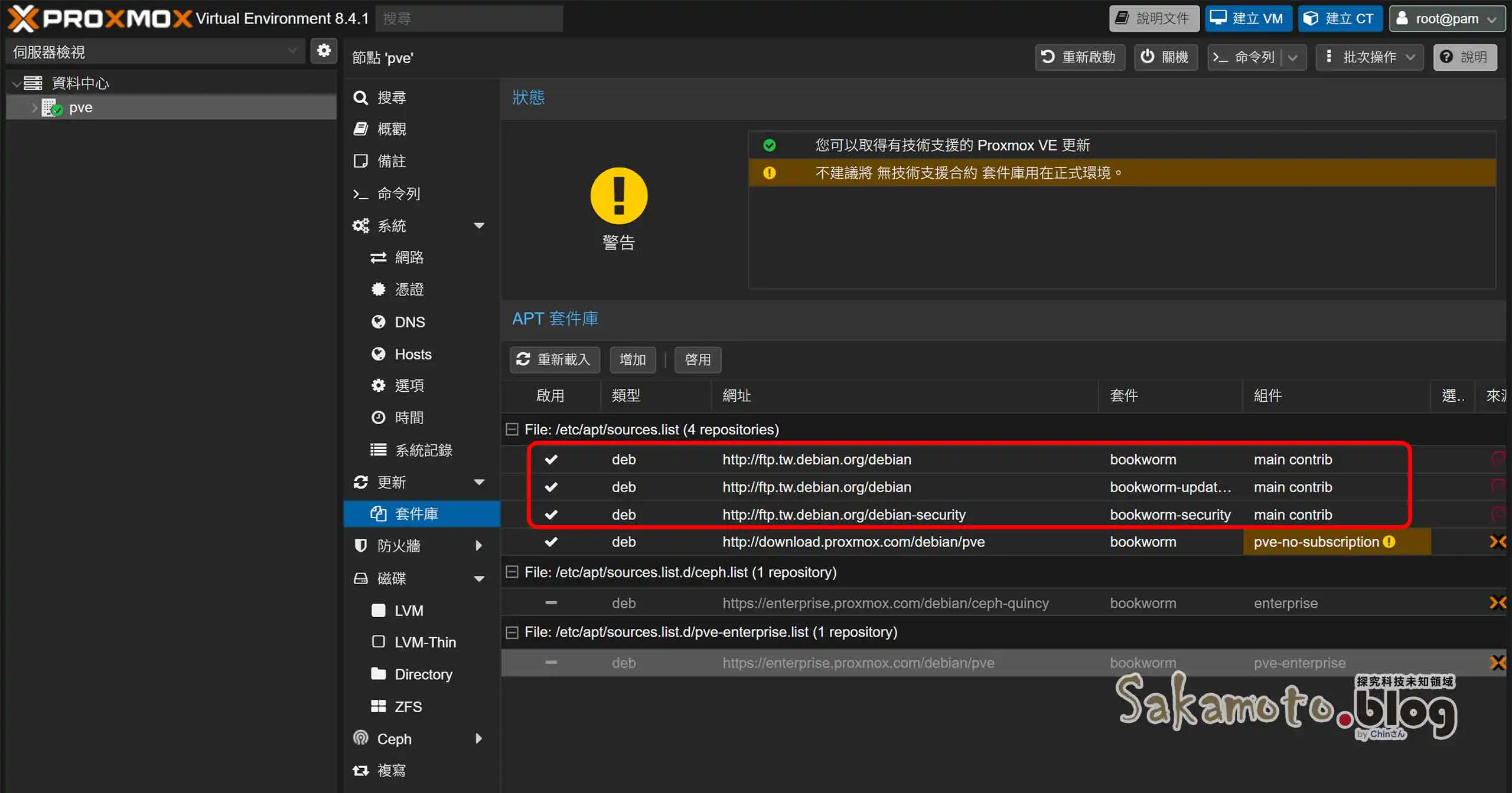 Proxmox mirror list 02