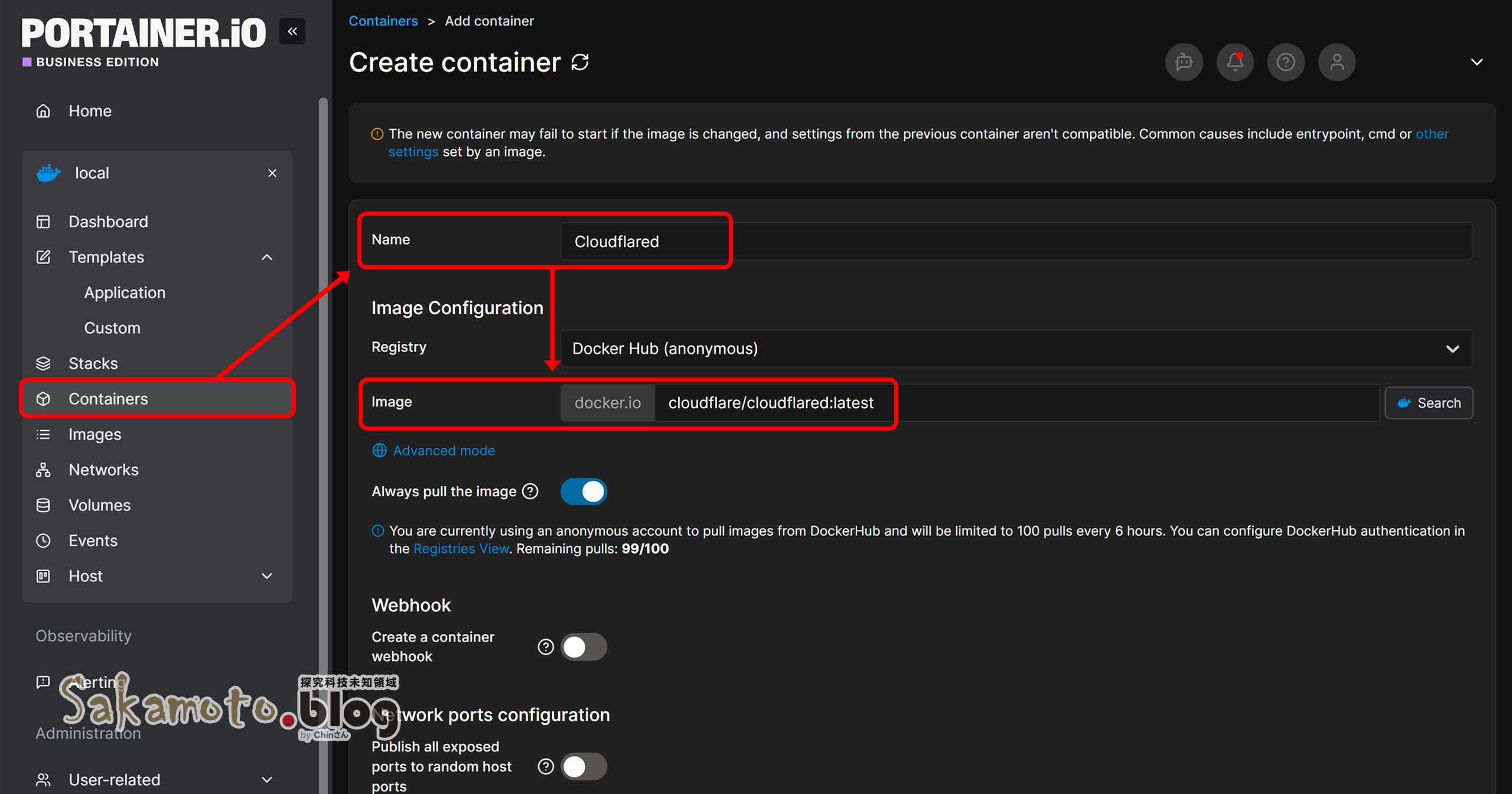 Portainer Cloudflared