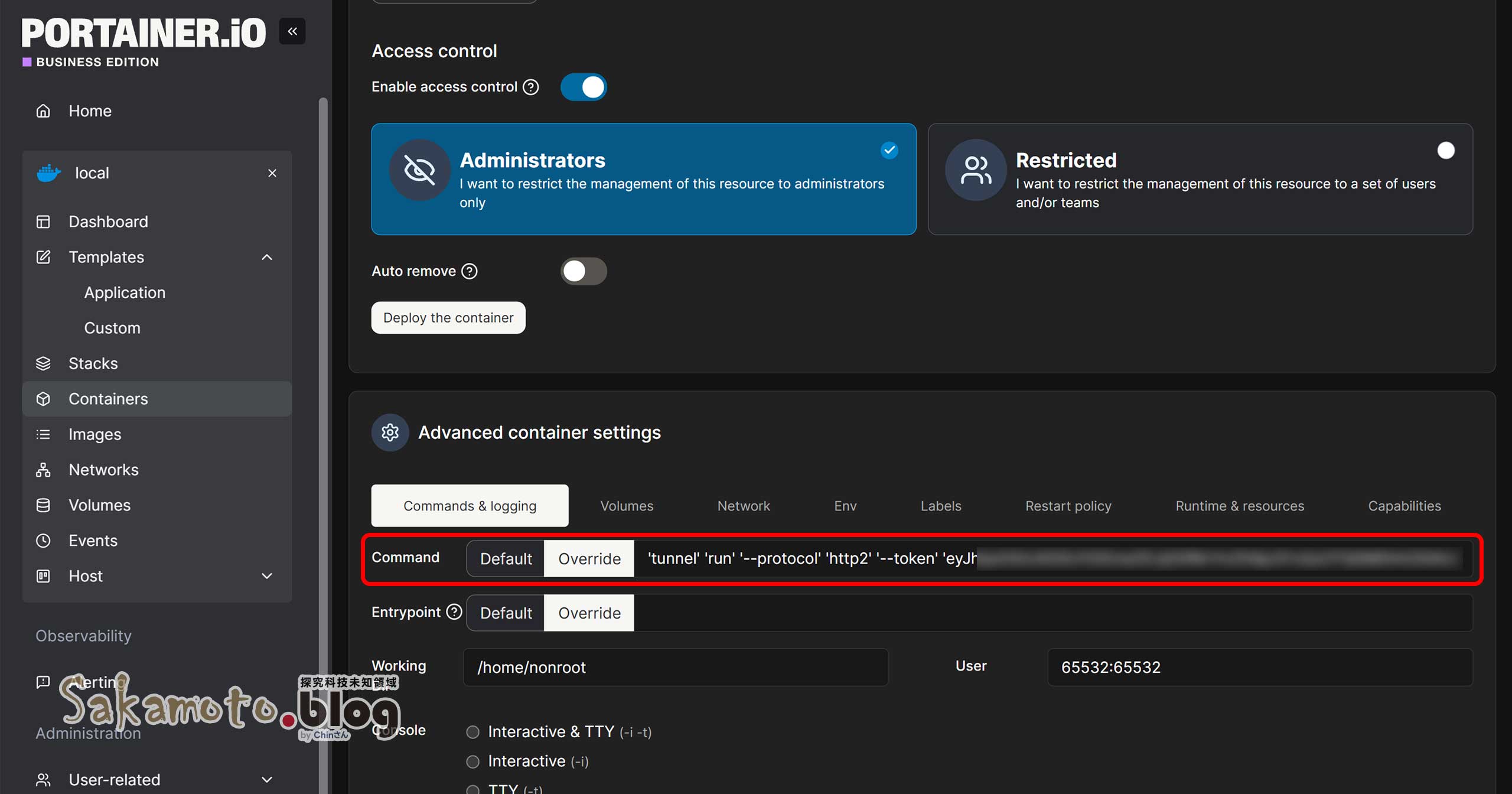 Portainer Cloudflared